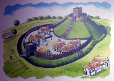 Chester Castle as a motte-and-bailey castle established by Willian the Conqueror