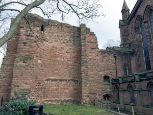 South face of Northwest tower that collapsed in 1881